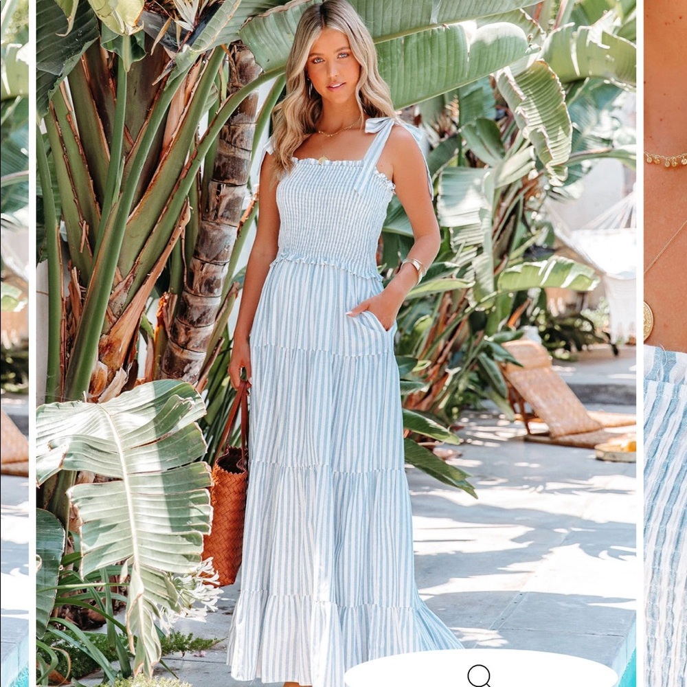 VICI - size small, nautical striped maxi dress.